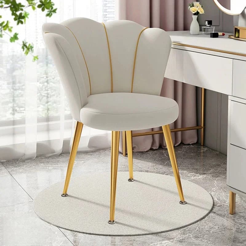 Chaise de maquillage design avec dossier, style nordique